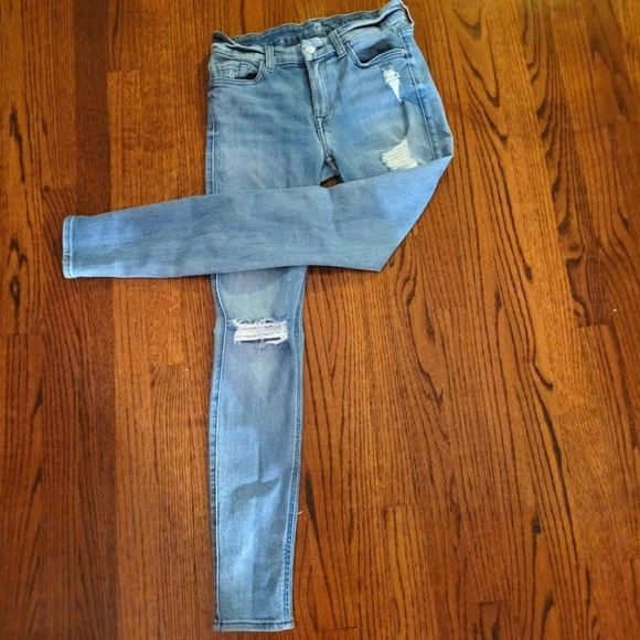 7 For All Mankind Size 28 Distressed Skinny Jeans - Picture 2 of 10